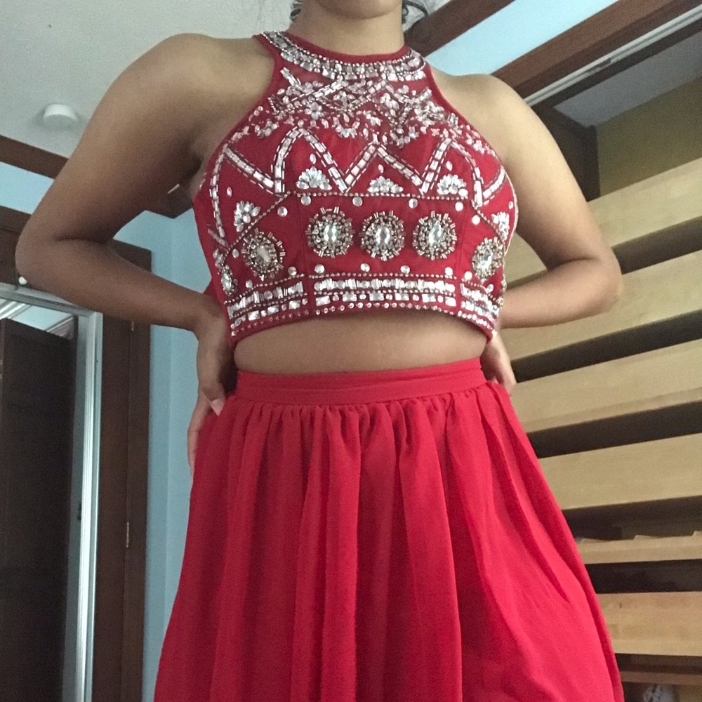 B. Darlin Red Two Piece Dress